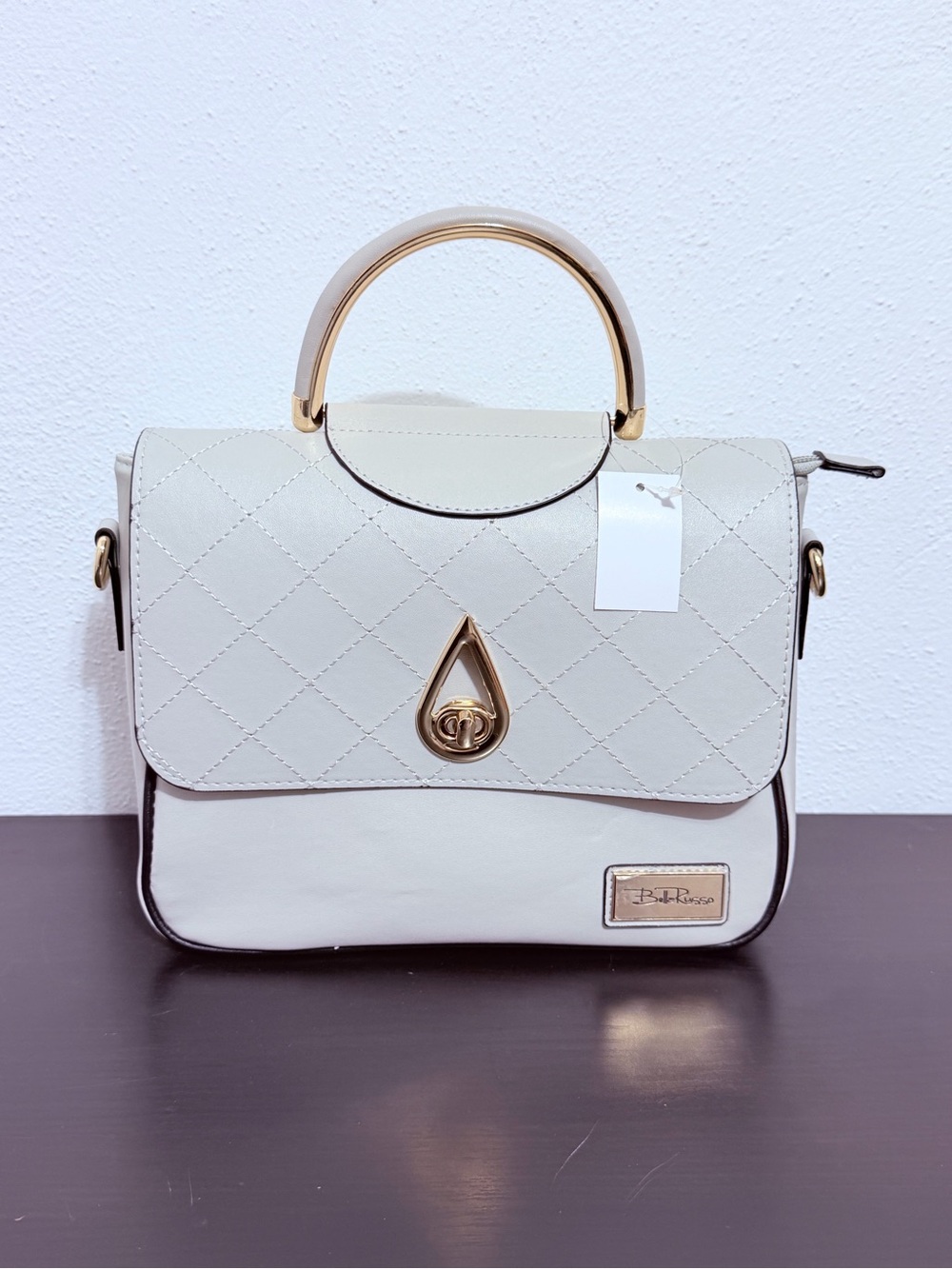 Bella Russo Medium purse/Handbag color Light Gray-Brand new with tags